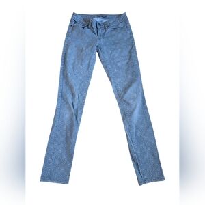 Prana Gray Geometric Print Denim Jeans Size 2 EUC